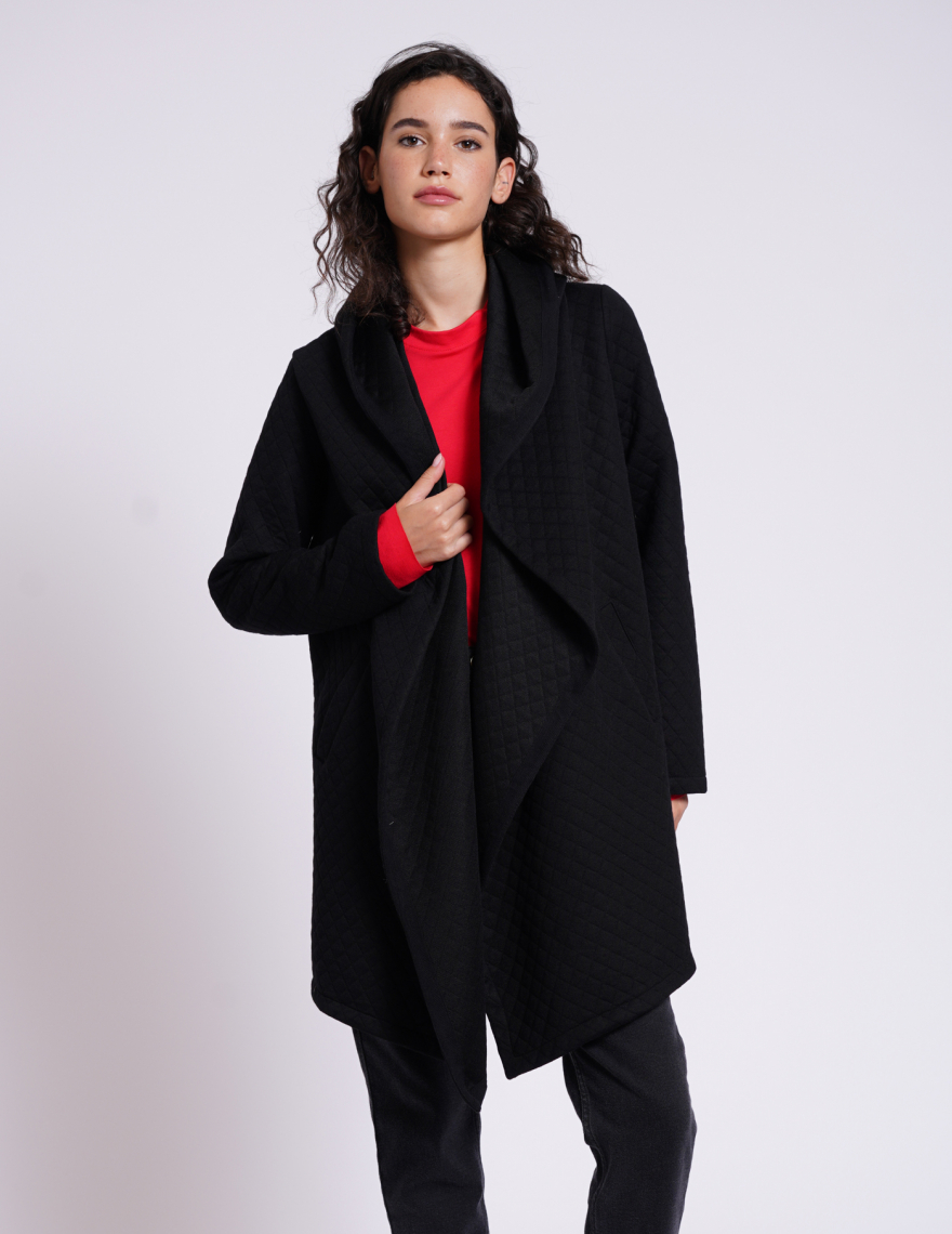 Alef Alef | אלף אלף - בגדי מעצבים | עליונית OWL שחור מעויינים