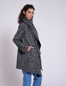 Alef Alef | אלף אלף - בגדי מעצבים | עליונית OWL אפור מנומר