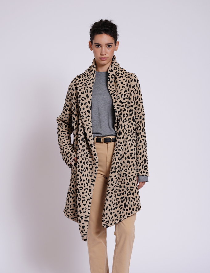 Alef Alef | אלף אלף - בגדי מעצבים | עליונית OWL בז' מנומר