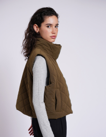 Alef Alef | אלף אלף - בגדי מעצבים | מעיל וסט HAWK זית