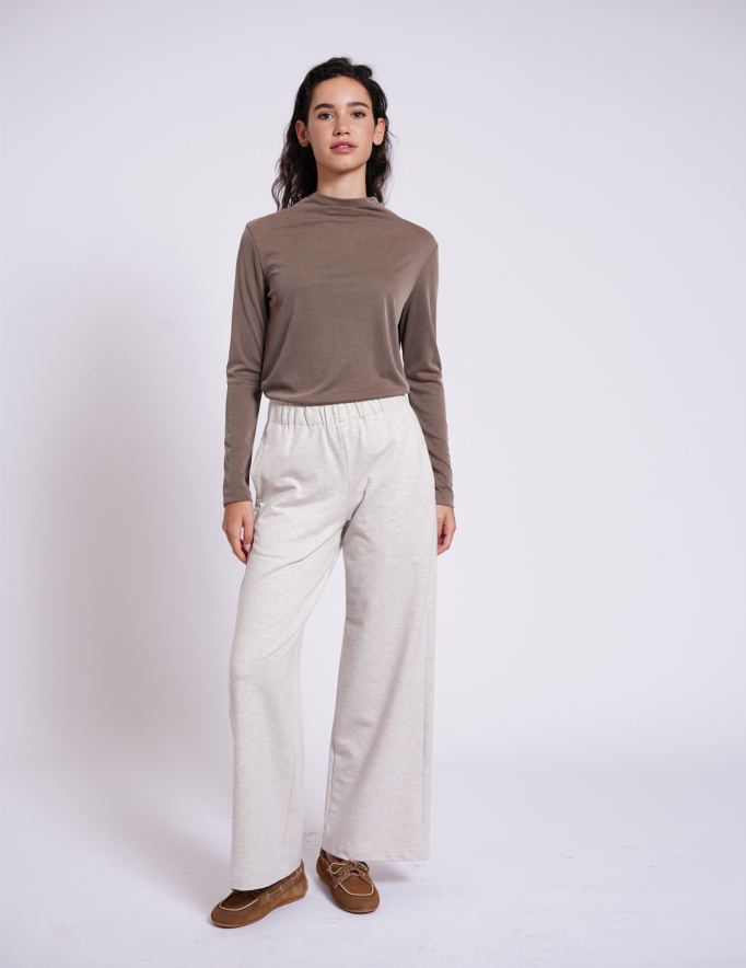 Alef Alef | אלף אלף - בגדי מעצבים | NO.53 מכנסי פוטר בז' Alef Alef | אלף אלף - בגדי מעצבים | NO.53 מכנסי פוטר בז'