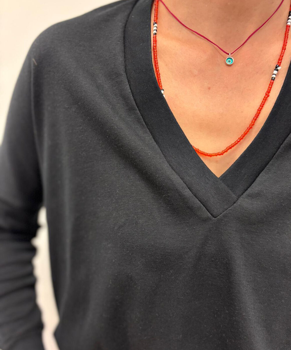 Alternative view of NO.50 חולצת וי ארוכה שחור