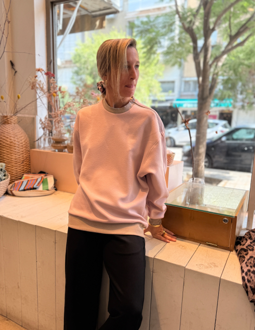 Alef Alef | אלף אלף - בגדי מעצבים | סווטשרט EAGLE ורוד