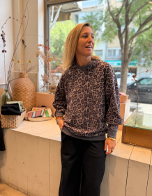 Alef Alef | אלף אלף - בגדי מעצבים | סווטשרט EAGLE מנומר אפור Alef Alef | אלף אלף - בגדי מעצבים | סווטשרט EAGLE מנומר אפור