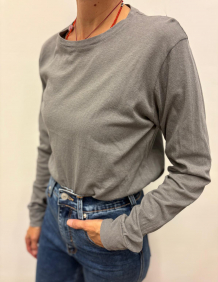 Alef Alef | אלף אלף - בגדי מעצבים | חולצת בייסיק אפור ווש | SAMPLE Alef Alef | אלף אלף - בגדי מעצבים | חולצת בייסיק אפור ווש | SAMPLE