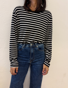 Alef Alef | אלף אלף - בגדי מעצבים | חולצת פסים שחור לבן | SAMPLE