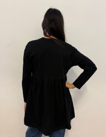 Alef Alef | אלף אלף - בגדי מעצבים | חולצת מלמלה שחורה | SAMPLE