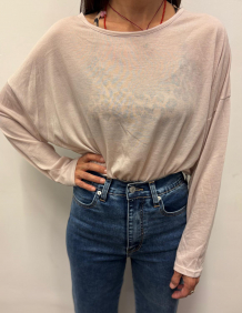 Alef Alef | אלף אלף - בגדי מעצבים | חולצת ויסקוזה חצי שקופה  | SAMPLE