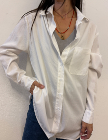 Alef Alef | אלף אלף - בגדי מעצבים | מכופתרת לבנה | SAMPLE