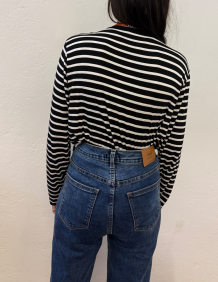 Alef Alef | אלף אלף - בגדי מעצבים | חולצת פסים שחור לבן | SAMPLE