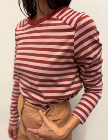 Alef Alef | אלף אלף - בגדי מעצבים | NO.16A טי שירט ארוכה ורוד אדום Alef Alef | אלף אלף - בגדי מעצבים | NO.16A טי שירט ארוכה ורוד אדום