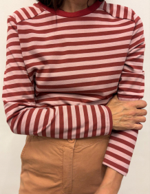 Alef Alef | אלף אלף - בגדי מעצבים | NO.16A טי שירט ארוכה ורוד אדום Alef Alef | אלף אלף - בגדי מעצבים | NO.16A טי שירט ארוכה ורוד אדום