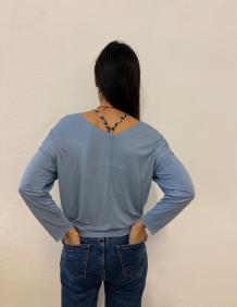 Alef Alef | אלף אלף - בגדי מעצבים | חולצה כחלחלה | SAMPLE