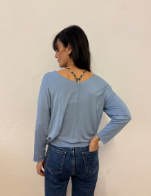 Alef Alef | אלף אלף - בגדי מעצבים | חולצה כחלחלה | SAMPLE