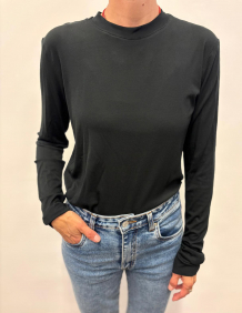 Alef Alef | אלף אלף - בגדי מעצבים | NO.12A חולצת טי שירט כפפה ארוכה שחור