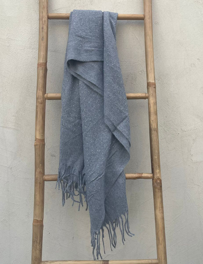 Alef Alef | אלף אלף - בגדי מעצבים | צעיף אפור נקודות