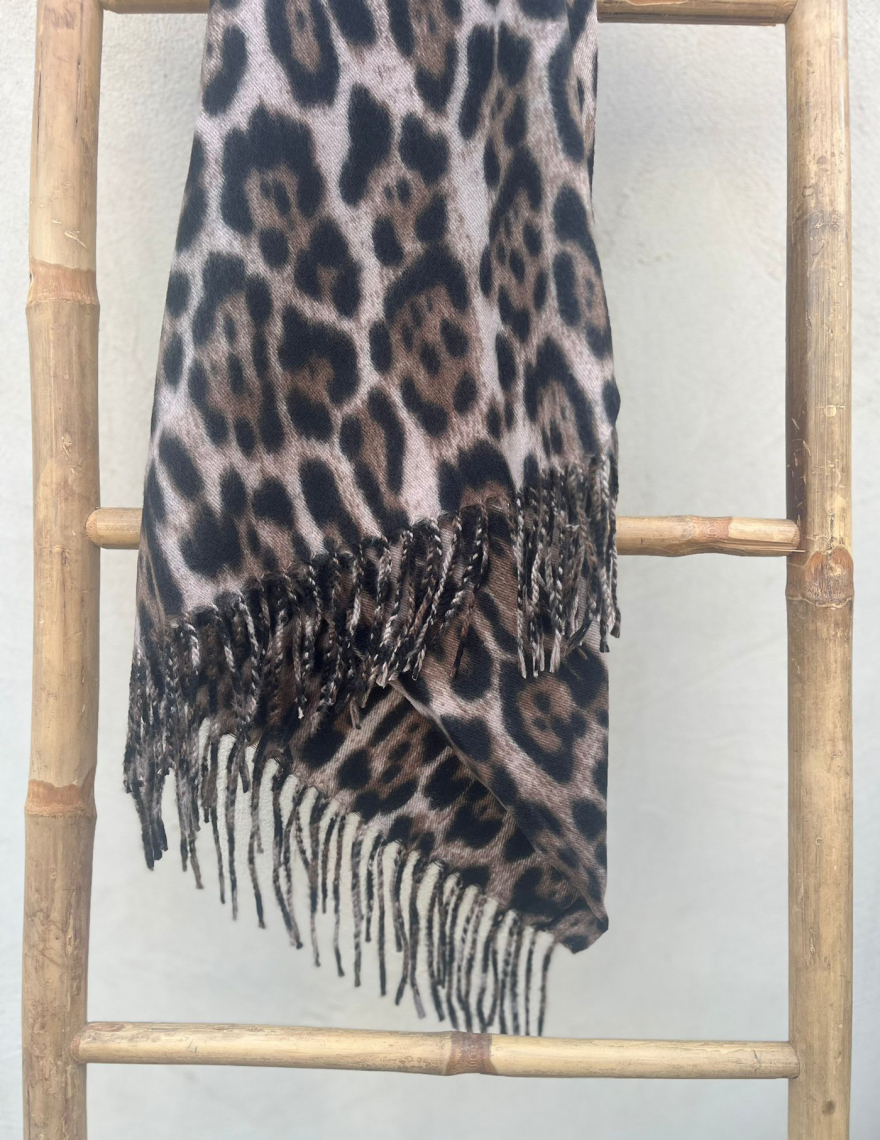 Alef Alef | אלף אלף - בגדי מעצבים | צעיף מנומר בהיר