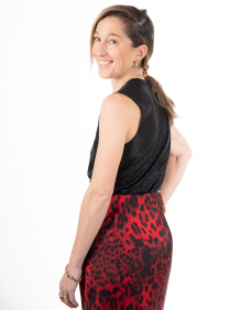 Alef Alef | אלף אלף - בגדי מעצבים | גופיית DAWN שחור מבריק