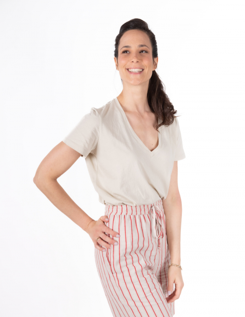 Alef Alef | אלף אלף - בגדי מעצבים | NO.17A  טי שרט וי אבן