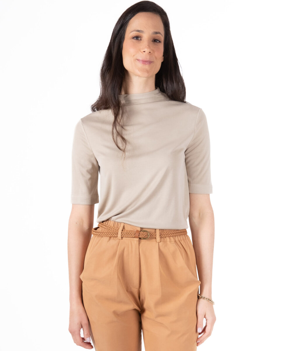 NO.8A חולצת חצי גולף אבן