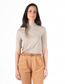 Alef Alef | אלף אלף - בגדי מעצבים | NO.8A חולצת חצי גולף אבן Alef Alef | אלף אלף - בגדי מעצבים | NO.8A חולצת חצי גולף אבן