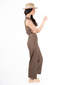 Alef Alef | אלף אלף - בגדי מעצבים | אוברול BLOOM חום Alef Alef | אלף אלף - בגדי מעצבים | אוברול BLOOM חום