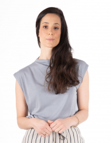 Alef Alef | אלף אלף - בגדי מעצבים | NO.39 גופיית רבידה אפור בהיר Alef Alef | אלף אלף - בגדי מעצבים | NO.39 גופיית רבידה אפור בהיר