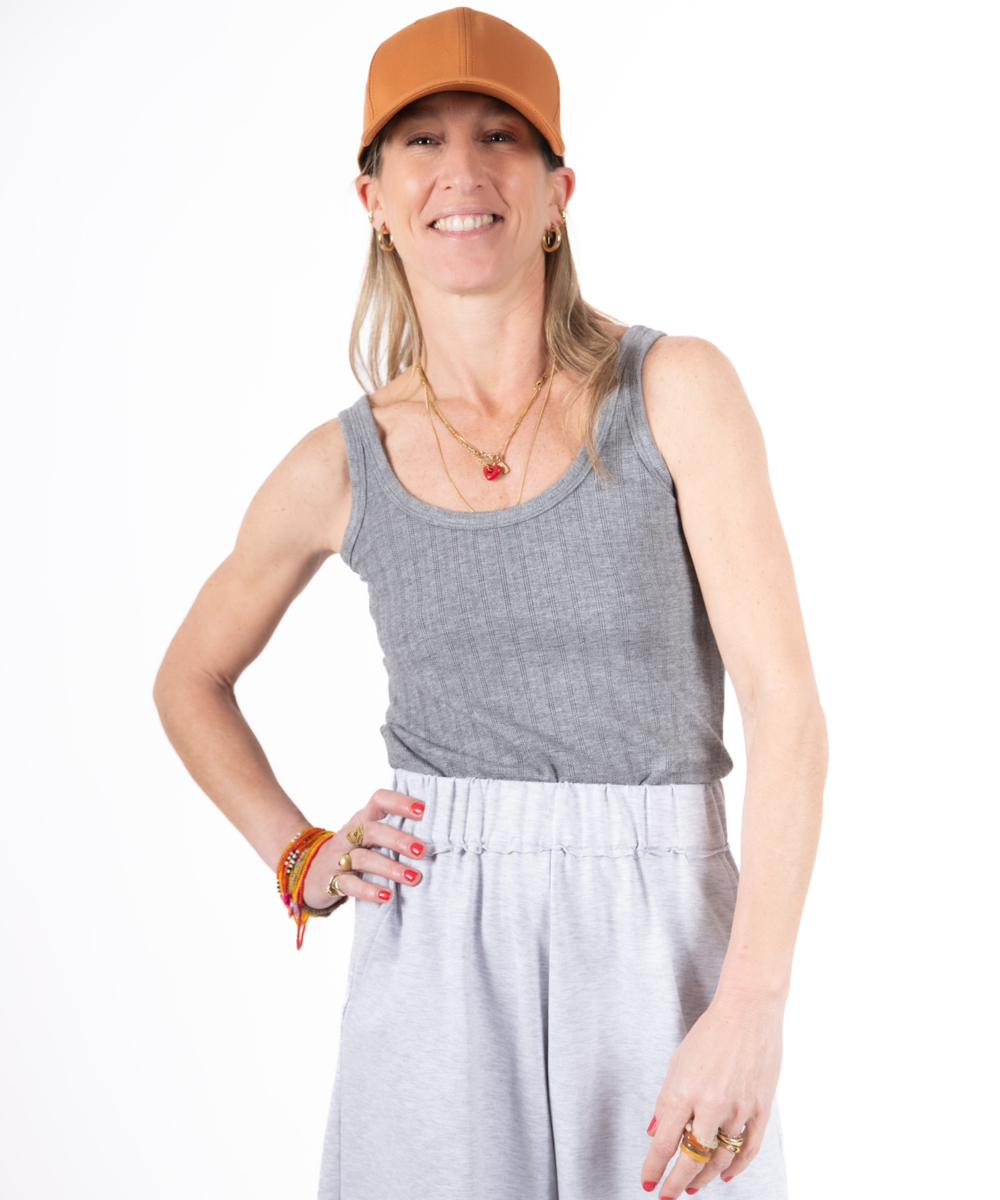 NO.57 גופייה צמודה אפור