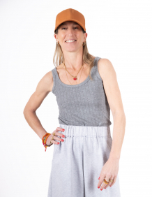 Alef Alef | אלף אלף - בגדי מעצבים | NO.57 גופייה צמודה אפור