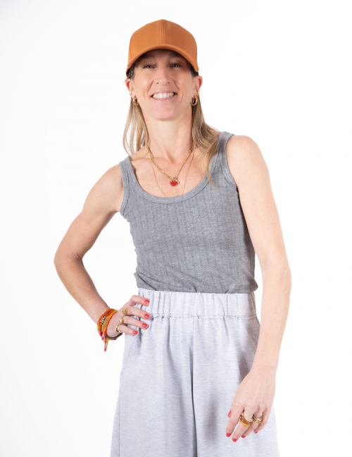 Alef Alef | אלף אלף - בגדי מעצבים | NO.57 גופייה צמודה אפור Alef Alef | אלף אלף - בגדי מעצבים | NO.57 גופייה צמודה אפור