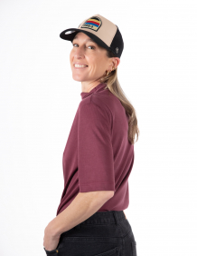 Alef Alef | אלף אלף - בגדי מעצבים | NO.8A חולצת חצי גולף בורדו