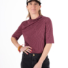 NO.8A חולצת חצי גולף בורדו