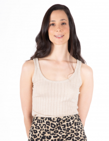 Alef Alef | אלף אלף - בגדי מעצבים | NO.57 גופייה צמודה בז'