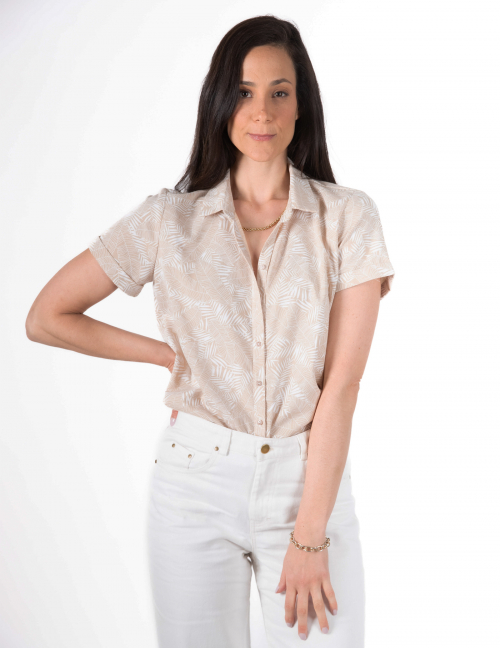 Alef Alef | אלף אלף - בגדי מעצבים | מכופתרת LUSH הדפס דקלים