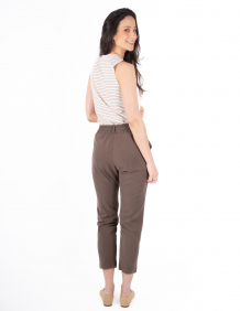 Alef Alef | אלף אלף - בגדי מעצבים | מכנסיים GAIA A טנסל חום