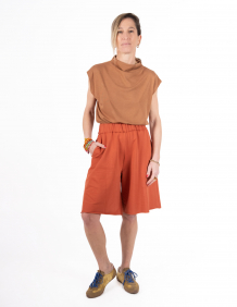 Alef Alef | אלף אלף - בגדי מעצבים | NO.23 מכנס ברמודה חמרה