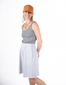 Alef Alef | אלף אלף - בגדי מעצבים | NO.23 מכנס ברמודה אפור מלאנז'