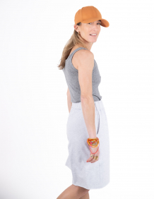 Alef Alef | אלף אלף - בגדי מעצבים | NO.23 מכנס ברמודה אפור מלאנז'