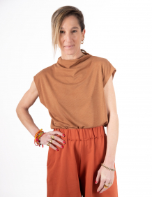 Alef Alef | אלף אלף - בגדי מעצבים | NO.39 גופיית רבידה קאמל