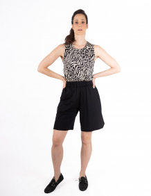 Alef Alef | אלף אלף - בגדי מעצבים | NO.23 מכנס ברמודה שחור