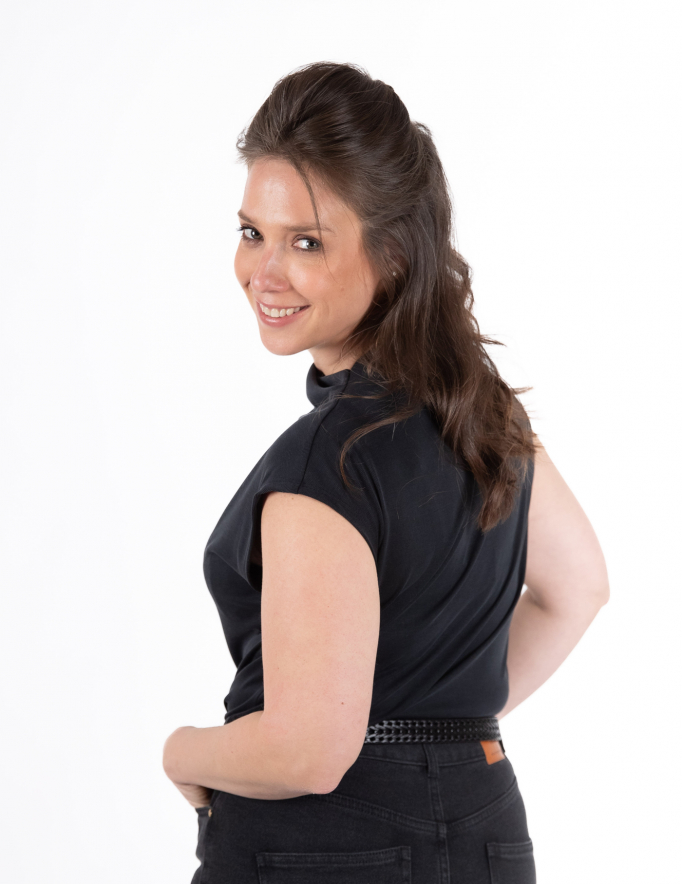 Alef Alef | אלף אלף - בגדי מעצבים | NO.39 גופיית רבידה שחור