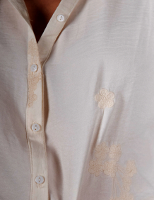 Alef Alef | אלף אלף - בגדי מעצבים | מכופתרת LUSH שמנת רקום