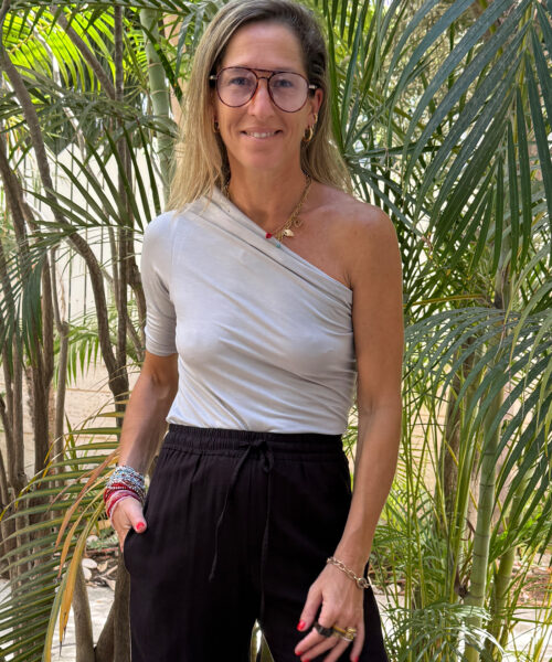 Alternative view of SAMPLE 22 - חולצה שרוול אחד אפור בהיר